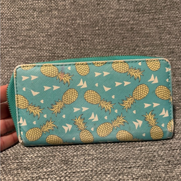 Heimish Handbags - Pineapple Patterned Teal Women's Wallet